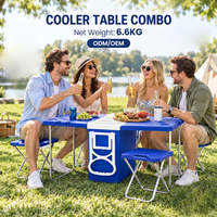 Glacière pliante 28L sur roulettes avec porte-gobelets pour événements de jardin et barbecue, coque en PE, usine OEM