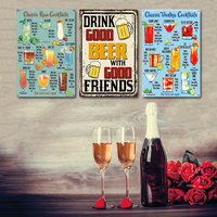 Plaques en métal rétro pour la décoration de bars, garages, cafés, affiches, plaques vintage 20x30CM, enseigne en étain Ricard, vente en gros