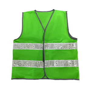 CITICITYNight เสื้อกั๊กสะท้อนแสงสำหรับกลางแจ้งแบบชาร์จไฟได้พร้อมไฟ LED กระพริบสำหรับจราจร พร้อมโลโก้ที่กำหนดเอง ANSI คลาส 2 สีส้ม - Product Image 4