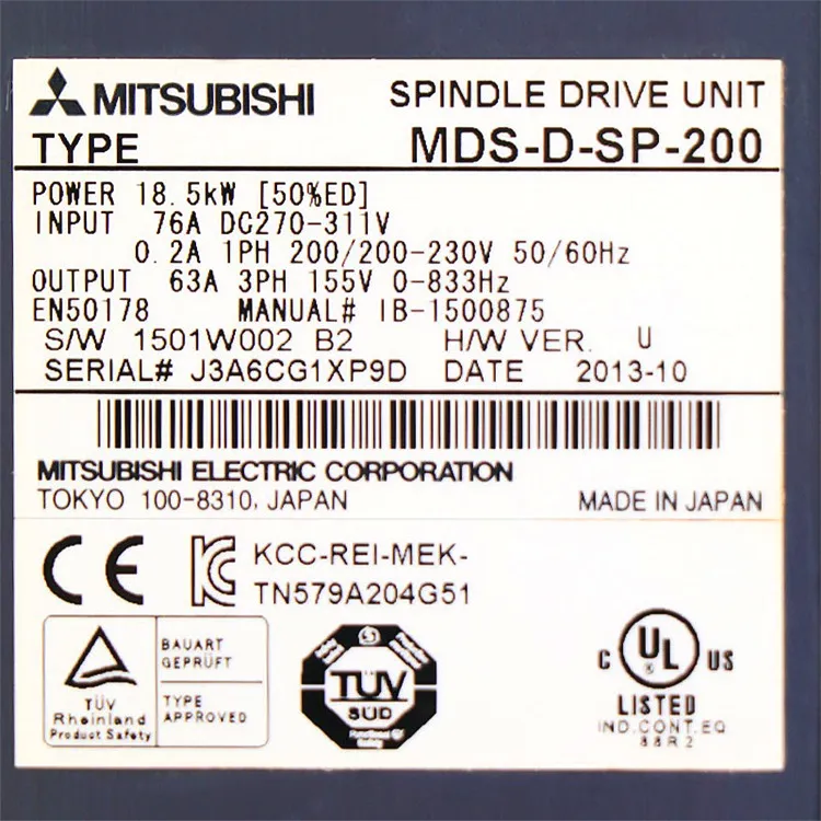 Songwei Cnc Mdsdsp200 Mitsubishi Spindel Drive Unit Nieuwe En Originele MDS-D-SP-200