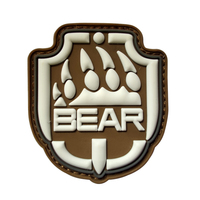 Patch souple décoratif à coudre en PVC souple 3D motif griffe d'ours, badge tactique du jeu Escape from Tarkov pour vêtements, sacs à dos et ceintures