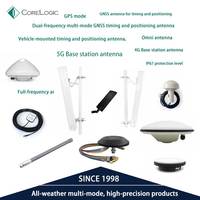 33dB High Gain Active GNSS Timing Antenna Dual Band GPS L1 L5 Beidou Outdoor IP67 Mushroom Antenna N-K