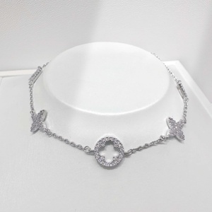 Custom Women's plata 925 Silver Rhodium Plated Pearl <b>bracelet</b> flower star eye <b>shell</b> personalized 14k gold hand china <b>bracelets</b> - Product Image 5