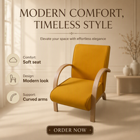 Chaise de salon en bois massif de style moderne avec revêtement en tissu de lin, fauteuil paresseux populaire pour salon – Offre spéciale