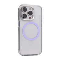 Nouvelle coque de téléphone personnalisée Bayer, couleurs transparentes, cadre d'appareil photo en alliage magnétique, coque pour iPhone 15 Pro, coques de téléphone en métal Bayer transparentes