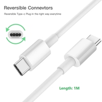 Venta al por mayor de cable de carga rápida USB C a USB C cable de datos rápido para dispositivo de puerto tipo C