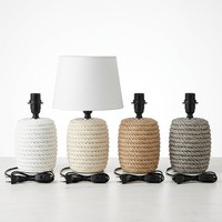 Lámpara de Mesa de Cerámica Estilo Escandinavo Minimalista, con Pantalla de Tela Nórdica, Luz Nocturna para Sala de Estar, Dormitorio, Decoración Moderna para el Hogar