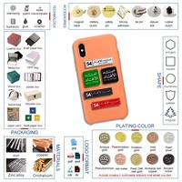 Autocollants en émail pour coques de téléphone, badges logo, autocollants métalliques personnalisés pour téléphones mobiles (Arabie Saoudite, EAU, Oman, Qatar)