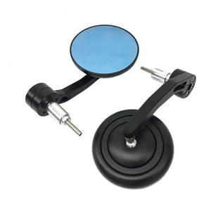 <span class=keywords><strong>Cafe</strong></span> <span class=keywords><strong>Racer</strong></span> Accessoires Bar End Rétroviseurs <span class=keywords><strong>de</strong></span> moto universels 7/8 "Rond Noir Cercle Côté Rétroviseur <span class=keywords><strong>Guidon</strong></span> Bar End Mirror - Product Image 2