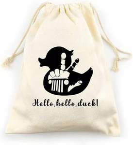 Sac en toile de coton avec cordon de serrage, sac d'emballage en toile, sac d'emballage pour produits dentaires, impression de logo personnalisée - Product Image 2