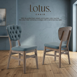 Modern Upholstered Dining Chair Solid Wood Frame Tufted <b>Back</b> <b>Cushioned</b> Seat Microfiber Fabrics Indoor Home Dining Room Furniture - Product Image 2