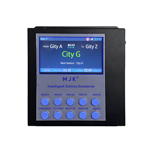 Nuevo Sistema de Anuncios para Autobuses y Trenes MJK, Metálico, Negro, con GPS, Anunciador Automático de Paradas - Product Image 1