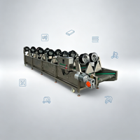 Aanpasbare krachtige omzet-luchtdroogmachine, industriële ontwateringsapparatuur, compatibel met groentewasapparaat met bubbels.