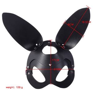 Niusida nouvelles femmes <span class=keywords><strong>lapin</strong></span> filles couvre-chef accessoires Halloween mascarade fête visage bouclier <span class=keywords><strong>Sexy</strong></span> cuir noir <span class=keywords><strong>lapin</strong></span> <span class=keywords><strong>masque</strong></span> décoratif - Product Image 5