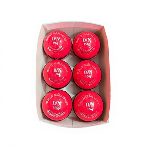 Wholesale Professional Cricket Leather Club Cricket Ball 156GM Special Premium Balls Custom Logo Pink Match Ball Factory Supply - Product Image 1