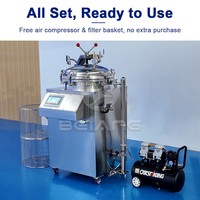 Autoclave à vapeur sous pression verticale pour la stérilisation des aliments pour animaux en conserve, machine de stérilisation haute pression