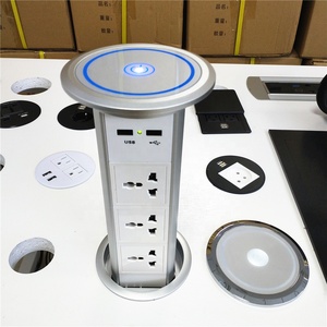 Toma de corriente emergente tipo elevación automática de fábrica, <span class=keywords><strong>Protector</strong></span> de sobretensión oculto, tira de alimentación de 10W, cargador inalámbrico - Product Image 2