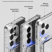 Portefeuille porte-cartes magnétique, pochette transparente en acrylique pour cartes de crédit avec aimants intégrés puissants pour l'arrière du téléphone portable