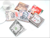 Porte-monnaie créatif en PU pour homme, porte-monnaie avec imprimé de billet, populaire