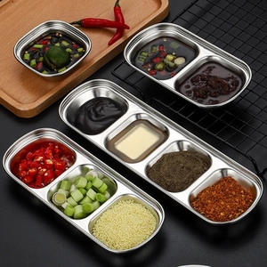 Custom Square Sauce Dish Seasoning Dish Thickened Gold Silver Plate 304 Stainless Steel Sauce Bowl for BBQ <strong>Dipping</strong> Hot <strong>Pot</strong> - Product Image 2