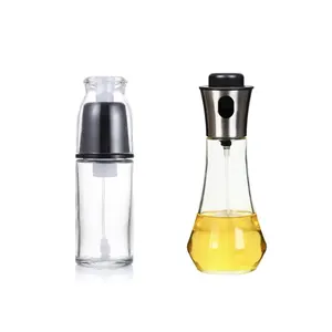 Qualità affidabile generale 250ml olio bottiglia di vetro BBQ pompa distributore olio cucina aceto