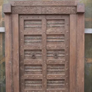 빈티지 골동품 인도 문 오래된 문 재현 가구 골동품 문 개척 나무 수제 맞춤형 모양과 크기