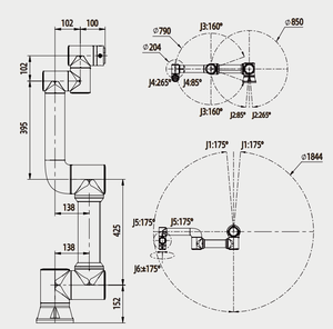 Bras robotique collaboratif flexible intelligent ONA 1-3kW avec moteur à engrenages, PLC, roulement, 220V, 8 tr/min - Product Image 1