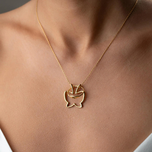 Collar <span class=keywords><strong>de</strong></span> clavícula personalizado <span class=keywords><strong>de</strong></span> acero inoxidable con oro <span class=keywords><strong>de</strong></span> 18k, con colgante <span class=keywords><strong>de</strong></span> corazón geométrico y anillo <span class=keywords><strong>de</strong></span> retención para anillo <span class=keywords><strong>de</strong></span> <span class=keywords><strong>compromiso</strong></span>, venta al por mayor - Product Image 2