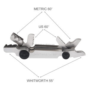 Jauge de pas de filetage SAE <span class=keywords><strong>Whitworth</strong></span> 55 degrés et métrique 60 degrés et US 60 degrés - Product Image 6
