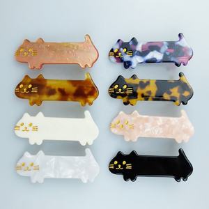 Venta al por Mayor de Pinzas para el Cabello de Acrílico con Diseño de Gatos de Dibujos Animados, Estilo Coreano, para Niños, Accesorios para el Cabello para Fiestas - Product Image 1