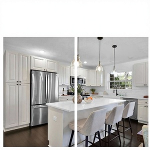 Gabinetes de Cocina Modernos Clásicos Americanos Blancos, Listos para Armar, Estructura de Madera Contrachapada, Cajones con Rieles Deslizantes, Envío Directo desde Almacén en EE. UU. - Product Image 1