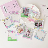 Pochette de rangement pour badges promotionnels en PVC avec logo personnalisé, impression sérigraphique, design créatif, porte-cartes transparent pour anime et célébrités
