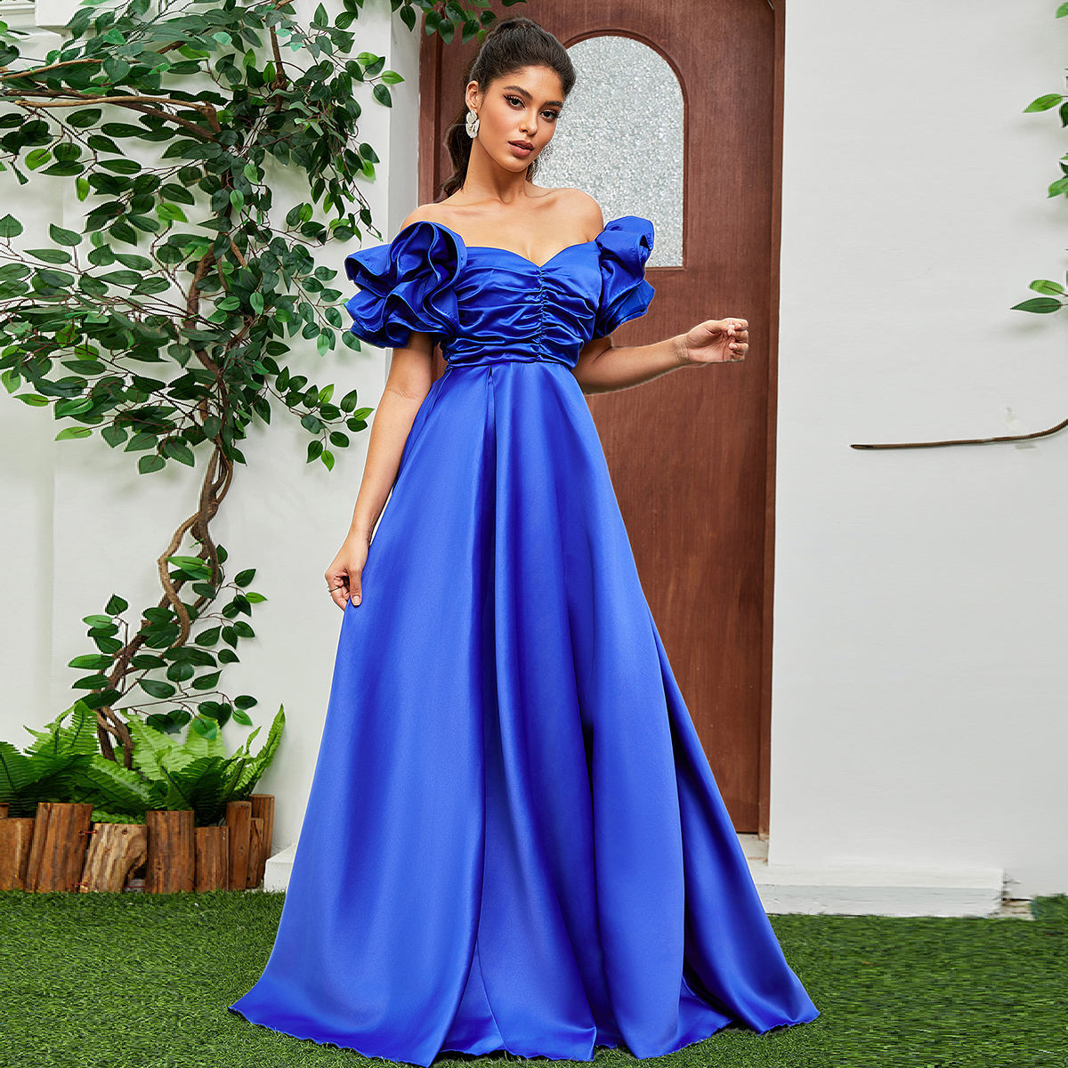 Maxi Dress Cobalt Blue And Turquoise Dress Maxi Dress With Cobalt