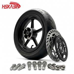 Motocicleta Eléctrica Todoterreno HSKABIN Yozma Tuttio con Ruedas Kenda Curve Supermoto de 14 Pulgadas, Llantas Cromadas y Accesorios - Product Image 2