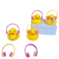 Jouets de bain en caoutchouc personnalisés à faire soi-même, jouets de baignoire en forme de canard, imprimés avec des motifs exclusifs, en vrac, mini, petits, en plastique, avec logo en vinyle