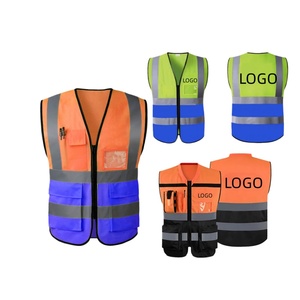 Xzl Ngoài Trời Đêm An Toàn Vest Bền Độ Sáng Cao Phản Quang Vest An Ninh Đồng Phục Cao Tầm nhìn Vest Biểu Tượng Tùy Chỉnh - Product Image 1