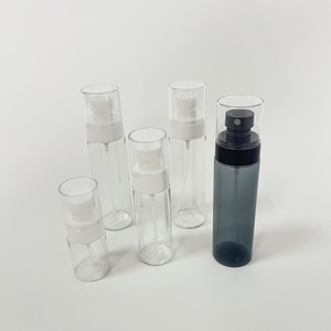 Trong Suốt Thẳng Chai Tròn 30Ml 60Ml <span class=keywords><strong>80Ml</strong></span> Chân Không Phun Chai Xách Tay Petg Make-up Fixer Phun Chai - Product Image 1