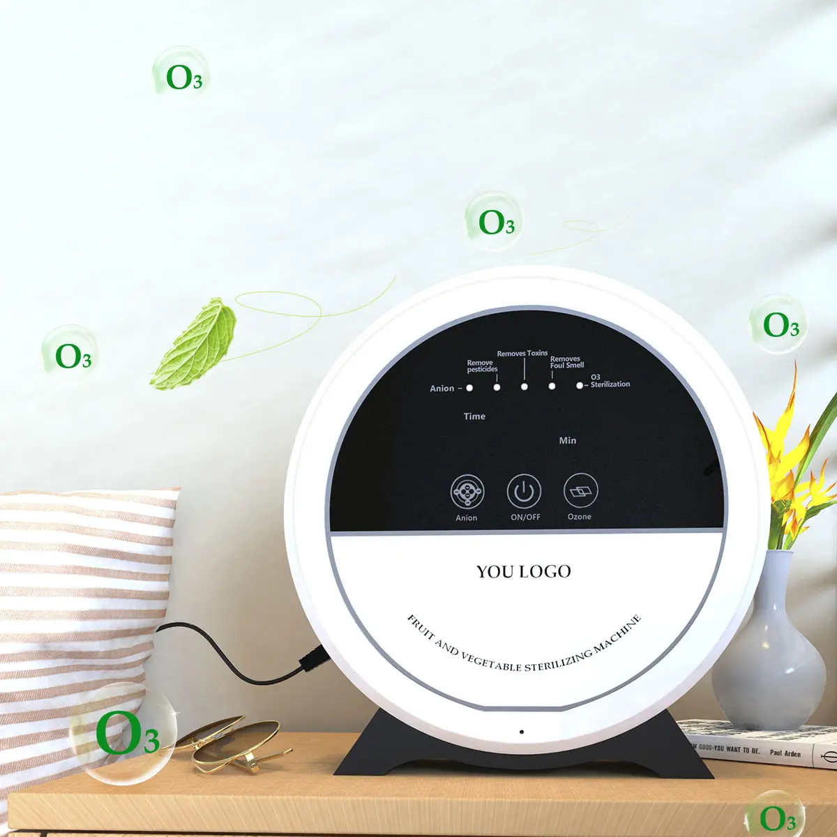 Professional Manufacturer Plant 300Mg 500Mg 600Mg Home Ozone Generator For Cleaning Vegetables Food House Room With Display