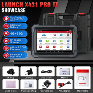 Herramienta de Diagnóstico Automotriz LAUNCH X431 PRO TT de 8 Pulgadas, Conector DBSCar VII, 37+ Funciones de Reinicio, Codificación Bidireccional de ECU en Línea, CANFD, Llave IMMO - Product Image 3