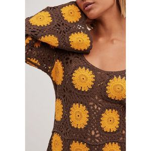 Vestido de Ganchillo Ligero de Punto, Diseño Recién Llegado, Vestido Informal de Ganchillo - Product Image 5