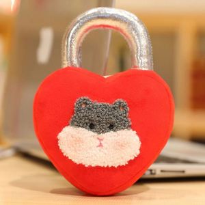 Sáng Tạo Vui Mềm Hamster Mô Hình Nhồi Bông Trái Tim Màu Đỏ Khóa Keychain Đồ Chơi & Sang Trọng Gối Valentine Quà Tặng - Product Image 2