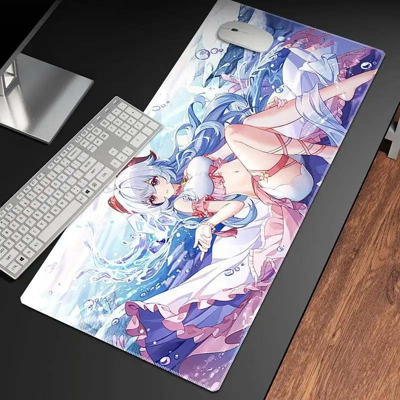 도매 사용자 정의 크기 L XL XXL 대형 책상 컴퓨터 패드 섹시한 애니메이션 소녀 고무 마우스 패드