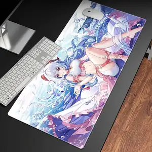 도매 사용자 정의 크기 L XL XXL 대형 책상 컴퓨터 패드 섹시한 애니메이션 소녀 고무 마우스 패드