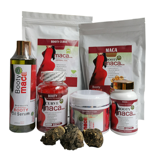 Set de Seis Piezas para Aumento de Glúteos con Maca Natural al por Mayor, Etiqueta Privada, Cápsulas, Gomitas, Crema, Aceite, Polvo y Té para Levantar la Cadera - Product Image 3