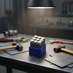 Jeu de poinçons en acier Fervi Heavy Duty HRC 58-60, finition brillante, origine Italie, pour le travail des métaux et l'usage industriel - Product Image 3