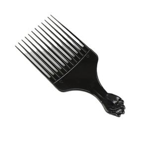 Peigne à cheveux personnalisé avec logo de salon, peigne à dents larges en plastique noir pour hommes, peigne afro - Product Image 2