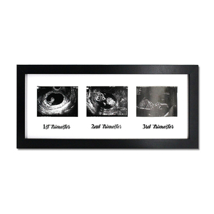 Marco de Fotos Clásico de Madera para Ecografía de Bebé, con Corazones UV, Regalo Conmemorativo para Recién Nacidos, Hecho a Mano con Hilo - Product Image 3