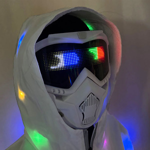 Masker LED Harley Kontrol Bluetooth, Lampu Masker yang Dapat Diprogram, Pengisian Daya USB, Pria Wanita, Pesta Halloween Karnaval Tahun Baru - Product Image 2