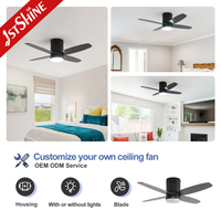 Ventilatore da Soffitto 1stshine 42 Pollici con Pale in MDF, Luce LED, Controllo WiFi TUYA, Facile Installazione, Motore Silenzioso, 6 Velocità, Alto Flusso d'Aria