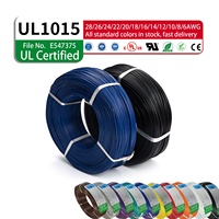 Fil de cuivre étamé toronné UL1015 24AWG 600V 105°C, câble électronique PVC pour capteurs, câblage d'appareils ménagers, alimentation industrielle et automobile